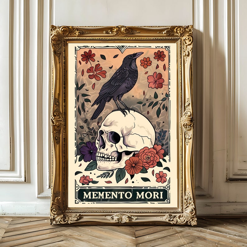 Set of 3 Stoicism Tarot Card Prints, Earthy Boho Set, Stoic Art, Memento Mori, Mystical Tarot Card Art, Philosophy Poster, Meditations, Set image 2