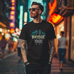Bridge Four T-Shirt, Stormlight Archive Inspired, Multiple Color and Size Options, Unisex Softstyle T-Shirt, Bookish Gift