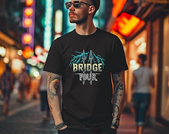 Bridge Four T-Shirt, Stormlight Archive Inspired, Multiple Color and Size Options, Unisex Softstyle T-Shirt, Bookish Gift