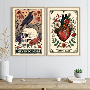 Set of 3 Stoicism Tarot Card Prints, Earthy Boho Set, Stoic Art, Memento Mori, Mystical Tarot Card Art, Philosophy Poster, Meditations, Set image 5