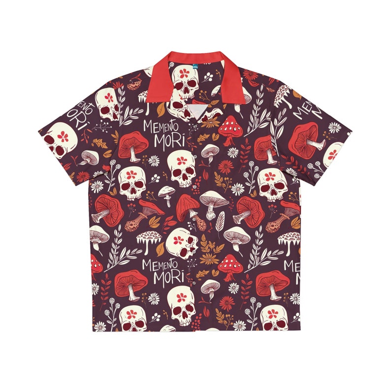 Memento Mori Hawaiian Shirt, Stoic Inspired shirt, Memento Mori, Mystical Shirt, Philosophy Clothing, Meditations, Fantasy Lover Gift Idea image 6