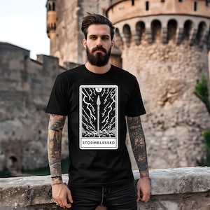 Stormblessed Tarot Card T-Shirt, Stormlight Archive Inspired, Multiple Color and Size Options, Unisex Softstyle T-Shirt, Bookish Gift
