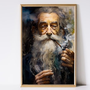 Wizard Art, Fantasy Art, Mythical Art, Magical Art, Digital Download, Wall Art, Enchanted, Whimsical, Spell, Decor, Print