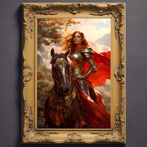 Paladin Art, Knight Art, Fantasy Art, Mythical Art, Magical Art, Digital Download, Wall Art, Enchanted, Whimsical, Decor, Print, dnd art