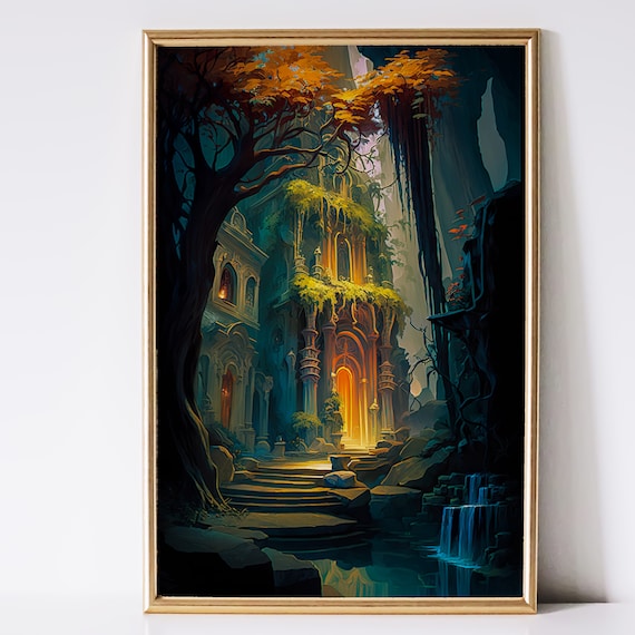 Elven City Art, Fantasy Art, Mythical Art, Magical Art