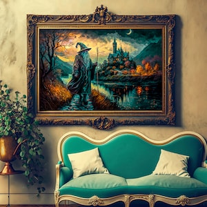 Wizard Art, Fantasy Art, Mythical Art, Magical Art, Digital Download, Wall Art, Enchanted, Whimsical, Spell, Decor, Print