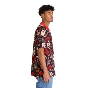 Memento Mori Hawaiian Shirt, Stoic Inspired shirt, Memento Mori, Mystical Shirt, Philosophy Clothing, Meditations, Fantasy Lover Gift Idea image 3