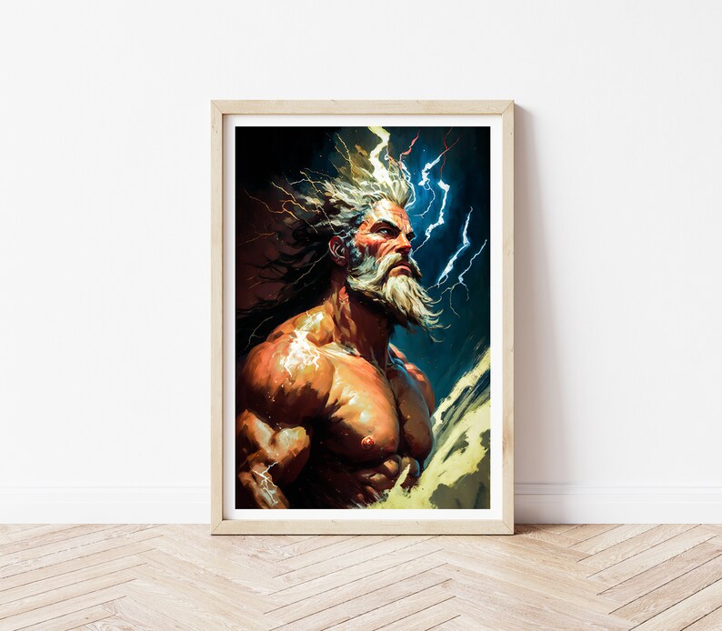 Zeus Greek God Art, Greek Mythology Art , Fantasy Art, Mythical Art ...