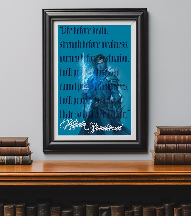 Stormlight Archive Inspired Art, Books and Reading Art, Kaladin ...