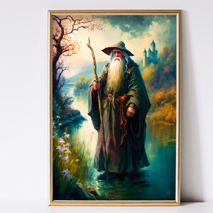 Wizard Art, Fantasy Art, Mythical Art, Magical Art, Digital Download, Wall Art, Enchanted, Whimsical, Spell, Decor, Print