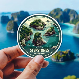 Stepstones National Park Sticker Waterproof Vinyl Sticker House of Dragons Sticker Laptop Phone Bottle Decal Bookish Gift Outdoor Fantasy
