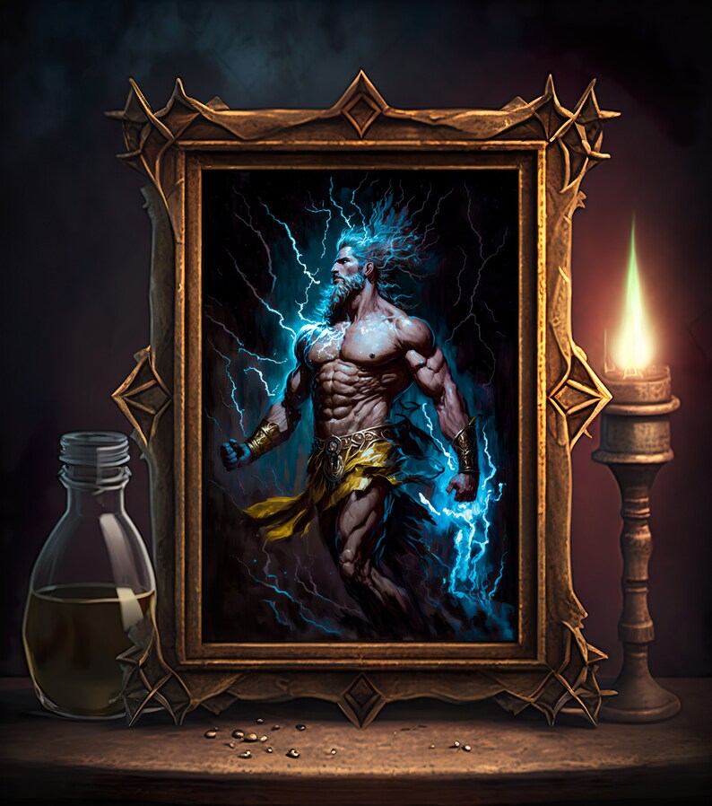 Zeus Greek God Art Greek Mythology Art Fantasy Art - Etsy Australia