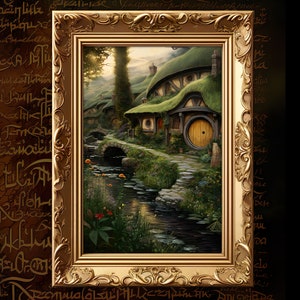 Tolkien Inspired, Fantasy Art, Mythical Art, Magical Art, Fantasy Landscape Art, Digital Download, Wall Art, Enchanted, Whimsical, Print