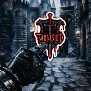 Mattierter Sticker Elden Ring Dark Souls Videospiel Sticker Gaming Sticker RPG Geschenk Idee Elden Ring Soulsborn Fanart