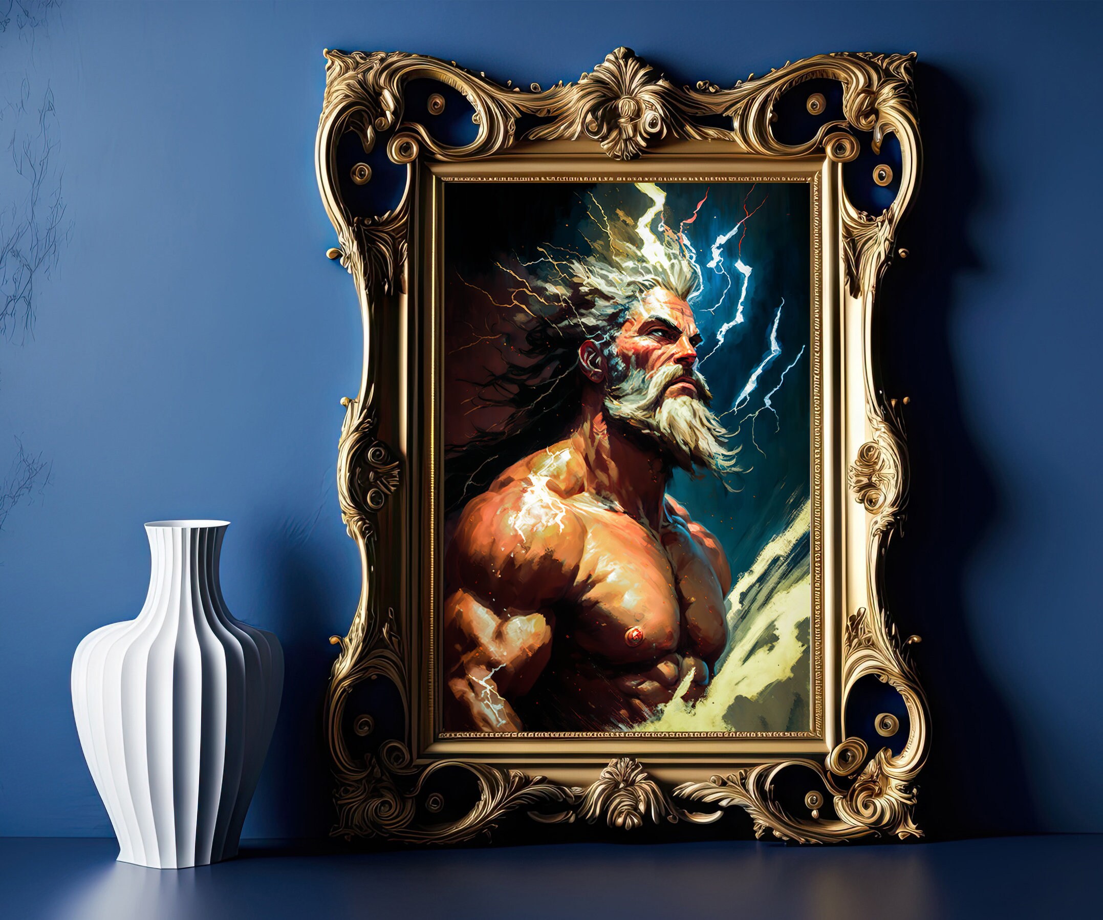 Zeus Greek God Art, Greek Mythology Art , Fantasy Art, Mythical Art ...