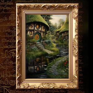 Tolkien Inspired, Fantasy Art, Mythical Art, Magical Art, Fantasy Landscape Art, Digital Download, Wall Art, Enchanted, Whimsical, Print