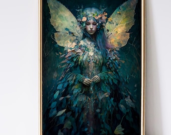 Fairy Art, Enchanted Forest Art, Fantasy Art, Mythical Art, Magical Art, Digital Download, Wall Art, Whimsical, Decor, Print