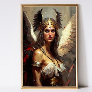 Valkyrie Art, Norse Mythology Art , Fantasy Art, Mythical Art, Magical Art, Digital Download, Wall Art, Vintage, Decor, Print
