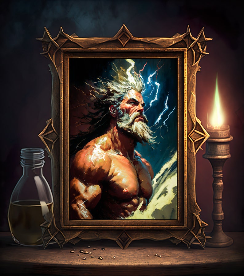 Zeus Greek God Art Greek Mythology Art Fantasy Art - Etsy