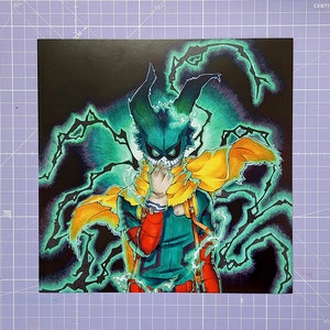Ilustração de impressões Vigilante Deku