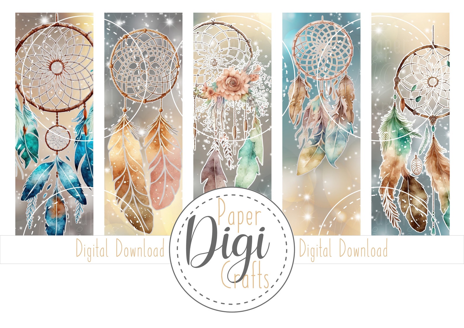 Dreamcatcher Bookmarks Digital Download Bookmark Sheet Bookmarks ...