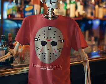 Retro Slasher T-Shirt: Spooky Masked Horror, Halloween Top