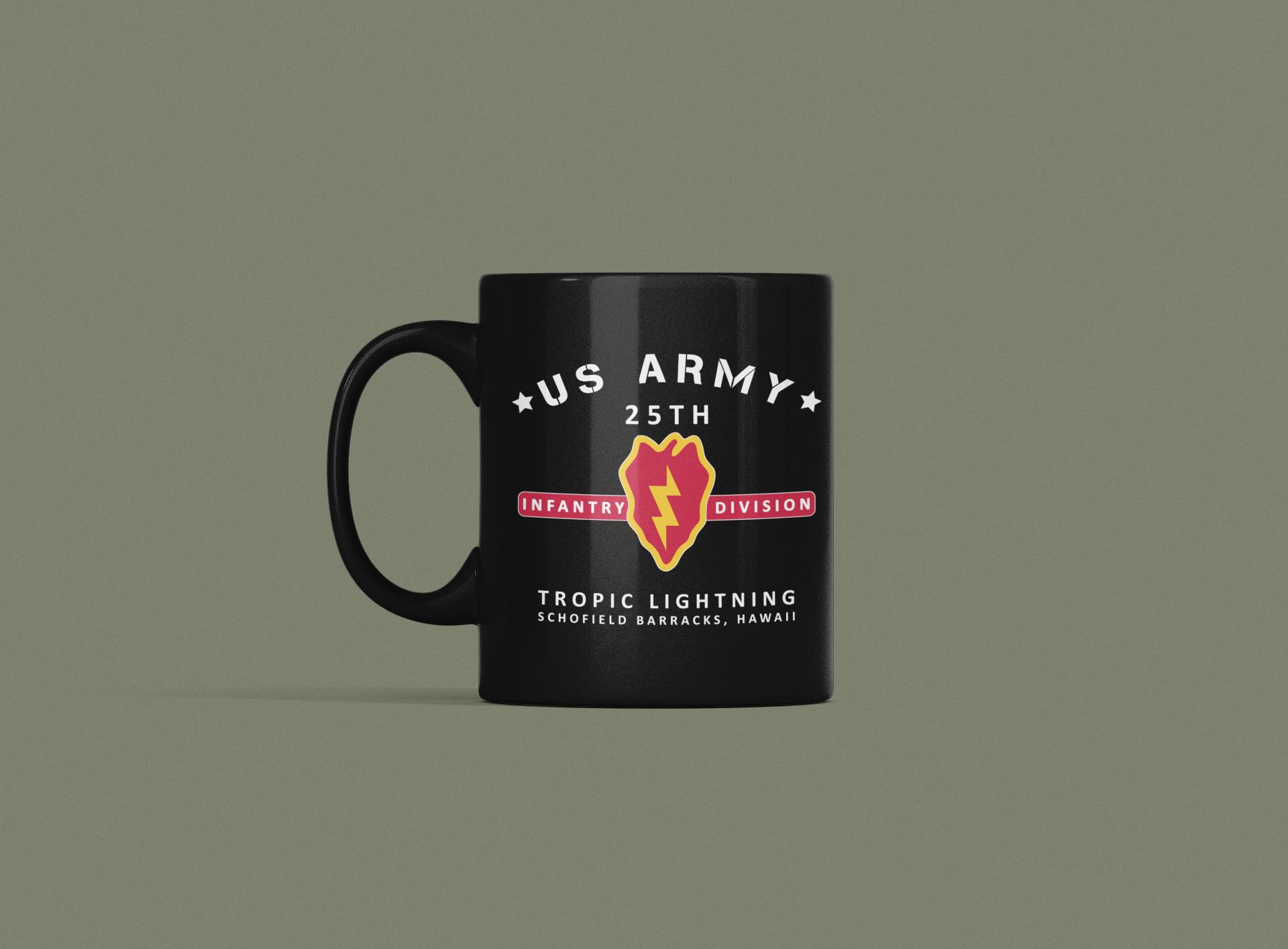 US Army 25th Infantry Division Coffee Mug: Tropic Lightning Design - Etsy
