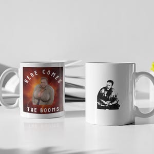 Funny Kevin James Here Comes The Booms Coffee Mug - Funny 11 Ounce Coffee Cup for Coffee Lovers