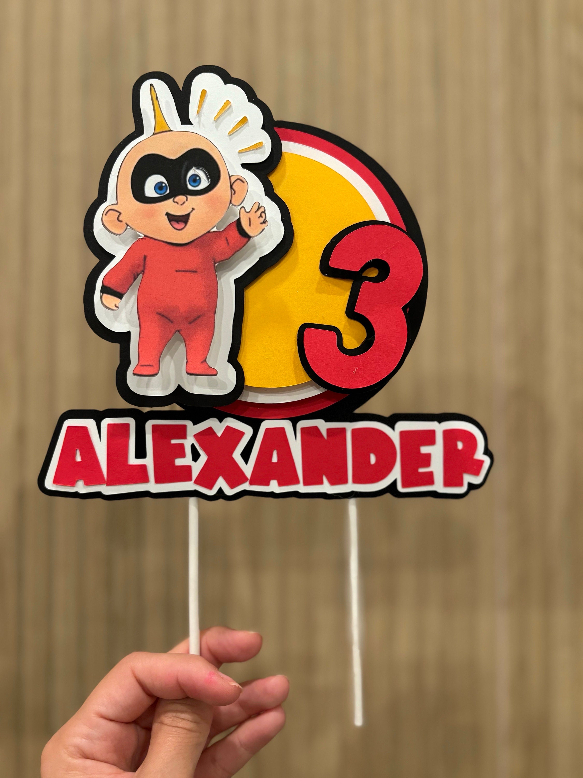 The Incredibles Cake Topper Jack Jack Birthday Party Decorations Pixar