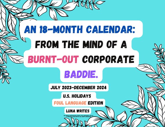 Funny U.S. Holidays Digital Calendar for 2023-2024 11x8.5 - Etsy