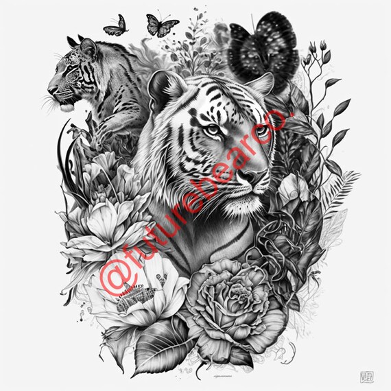 Untamed Beauty: Animal Tattoos for the Fearless Embrace Your Wild Side With  Three Stunning Animal Tattoo Designs. - Etsy