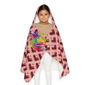 Custom All Over Print Youth Hooded Towel - Sublimation Gift for Birthday, Holiday, Beach, Pool Party, Kids Towel