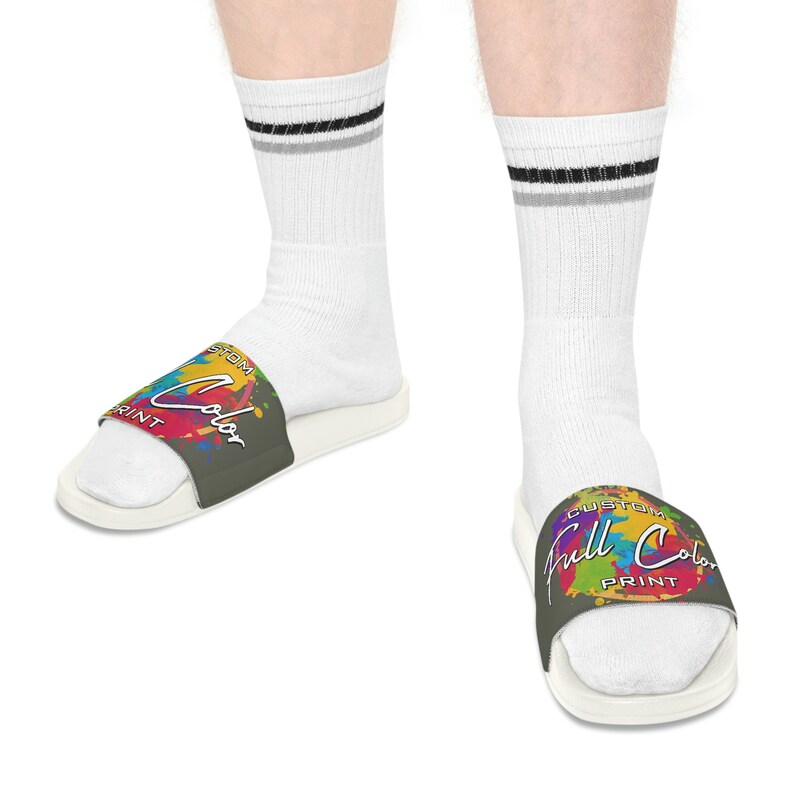 Custom Men's Slide Sandals Sublimation Gift for - Etsy