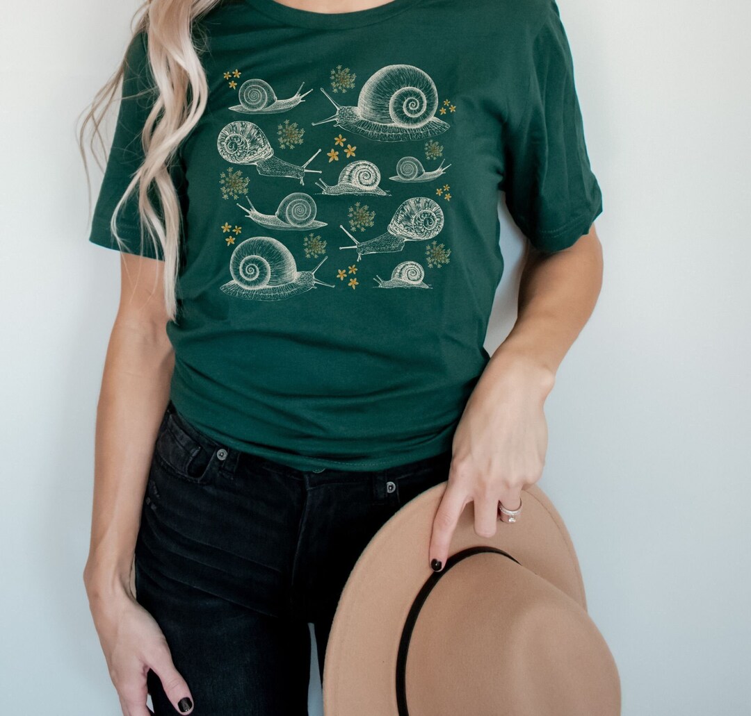 Snail Shirt Cottagecore Tshirt Goblincore Clothing Dark Academia Aesthetic Shirt Vintage