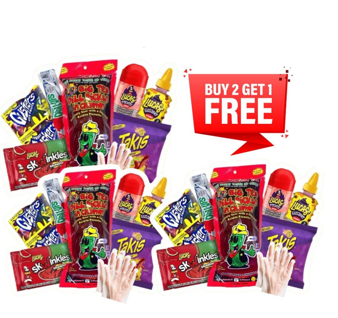 24 Pc. Family Chamoy Pickle Kit Group Pickle Kit Viral Tiktok Pickle