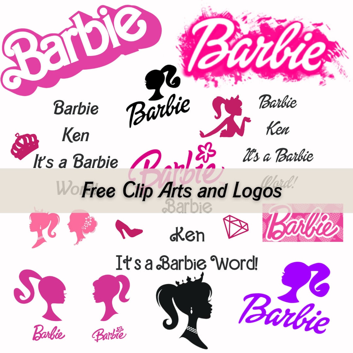 Barbi Schrift Barb Clip Art und Logo SVG Neuer Barbi Film - Etsy Schweiz