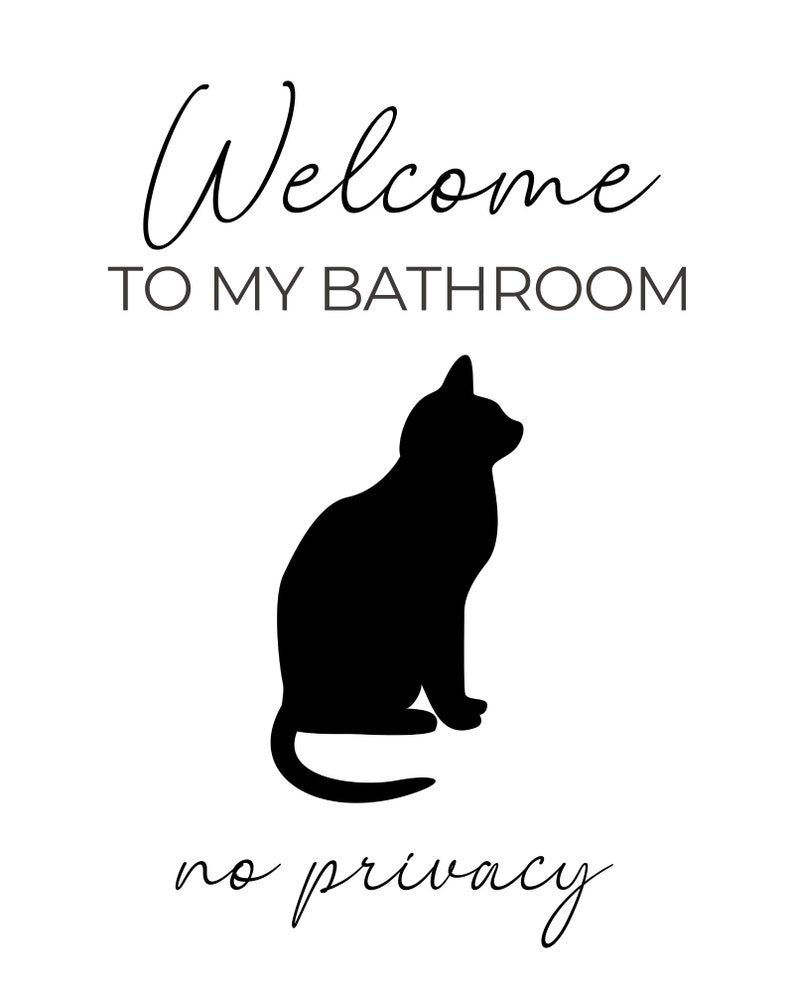 Funny Printable Cat Wall Art Digital Download Instant Print Home Decor