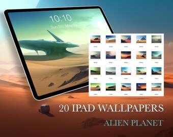 20 Digital Alien Wallpapers for iPad, Alien Planet Digital Backgrounds, Downlodable iPad and tablets wallpapers