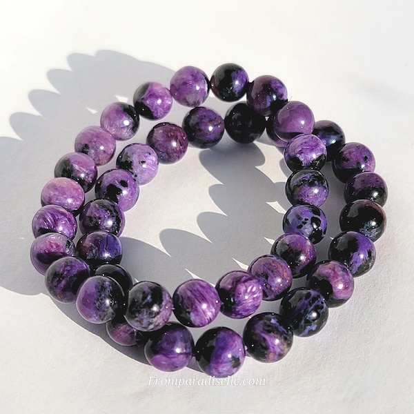 RARE Charoite Bracelet High Grade Purple Charoite Crystal Bracelet Handmade Jewelry Charoite Gemstone Bracelet from Russia