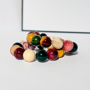 Grote kristallen armband MOOKAITE JASPI: 17 mm