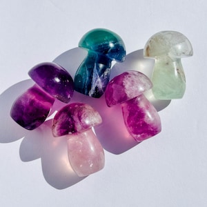 Fluorite Mushroom Crystal Carving