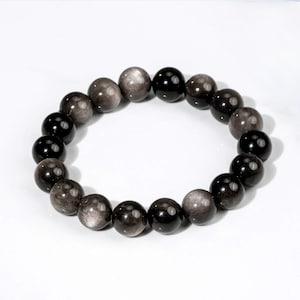 Silver Sheen Obsidian Crystal Bracelet