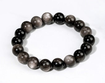 Silver Sheen Obsidian Crystal Bracelet