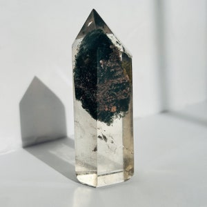 Clear Lodolite Garden Quartz Crystal Tower Scenic Garden Quartz Polished Free Form Gemstone Tumble Phantom Quartz Crystal Gift Garden Quartz