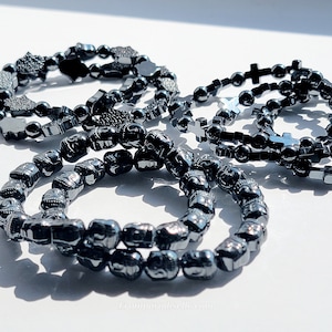 Hematite Symbol Crystal Motif Bracelet