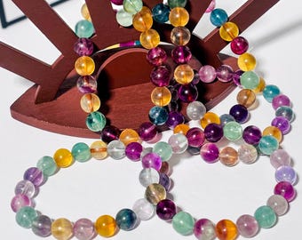 Rainbow Fluorite Bracelet: Stone for Focus and Protection | Crystal Jewelry