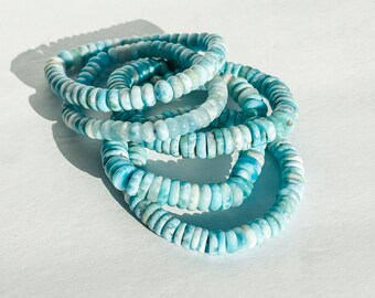 Bracelet cocarde en cristal Larimar