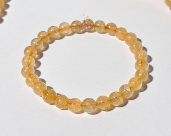 Goldrutil-Armband: Stein des Überflusses und des Vertrauens | Golden Rutilquarz | Kristall Schmuck