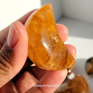 Golden Healer Yellow Hematoid Crystal Moon