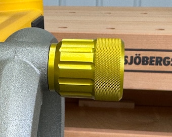 KOTA Knurled Stubby Knob for Dewalt 735 Planer - CNC Aluminum Anodized Yellow - Made in USA